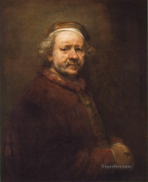 レンブラント・ファン・レイン Painting - 自画像 1669 レンブラント